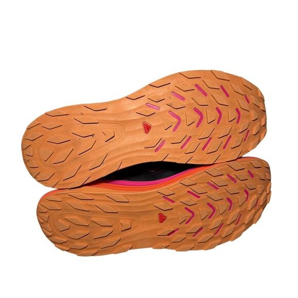 Salomon Gray Trail Shoe with Pink and Orange Midsole main image 5